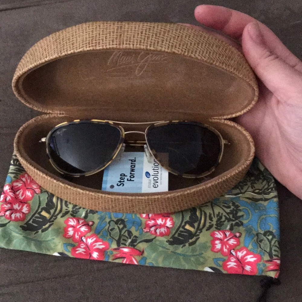 Maui Jim-titanium tortoise with polarized lenses